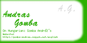 andras gomba business card